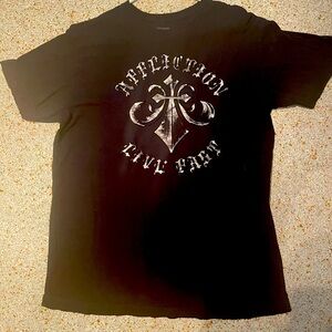 Affliction, T-shirt, black with silver in Medium.